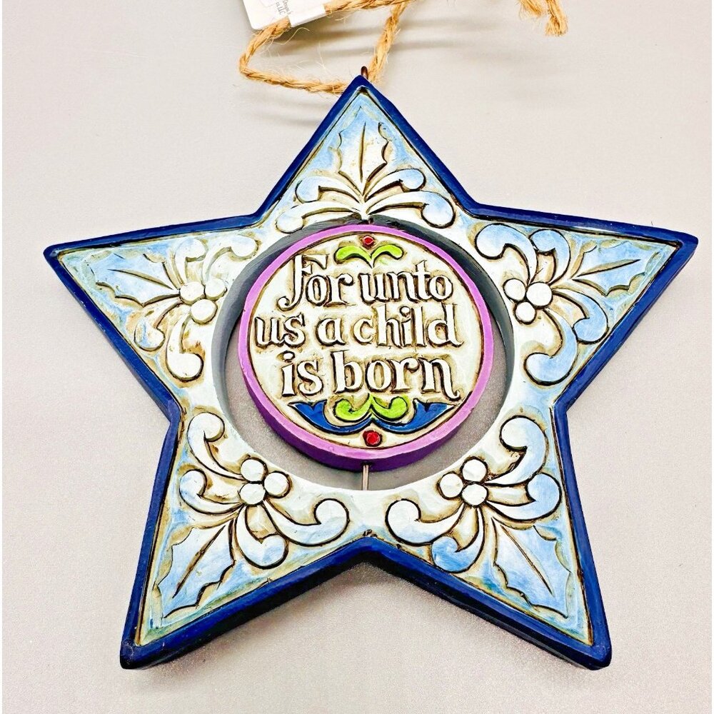 Jim Shore Nativity Star For Unto Us A Child Is Born Spinner Christmas Ornament - Picture 4 of 5